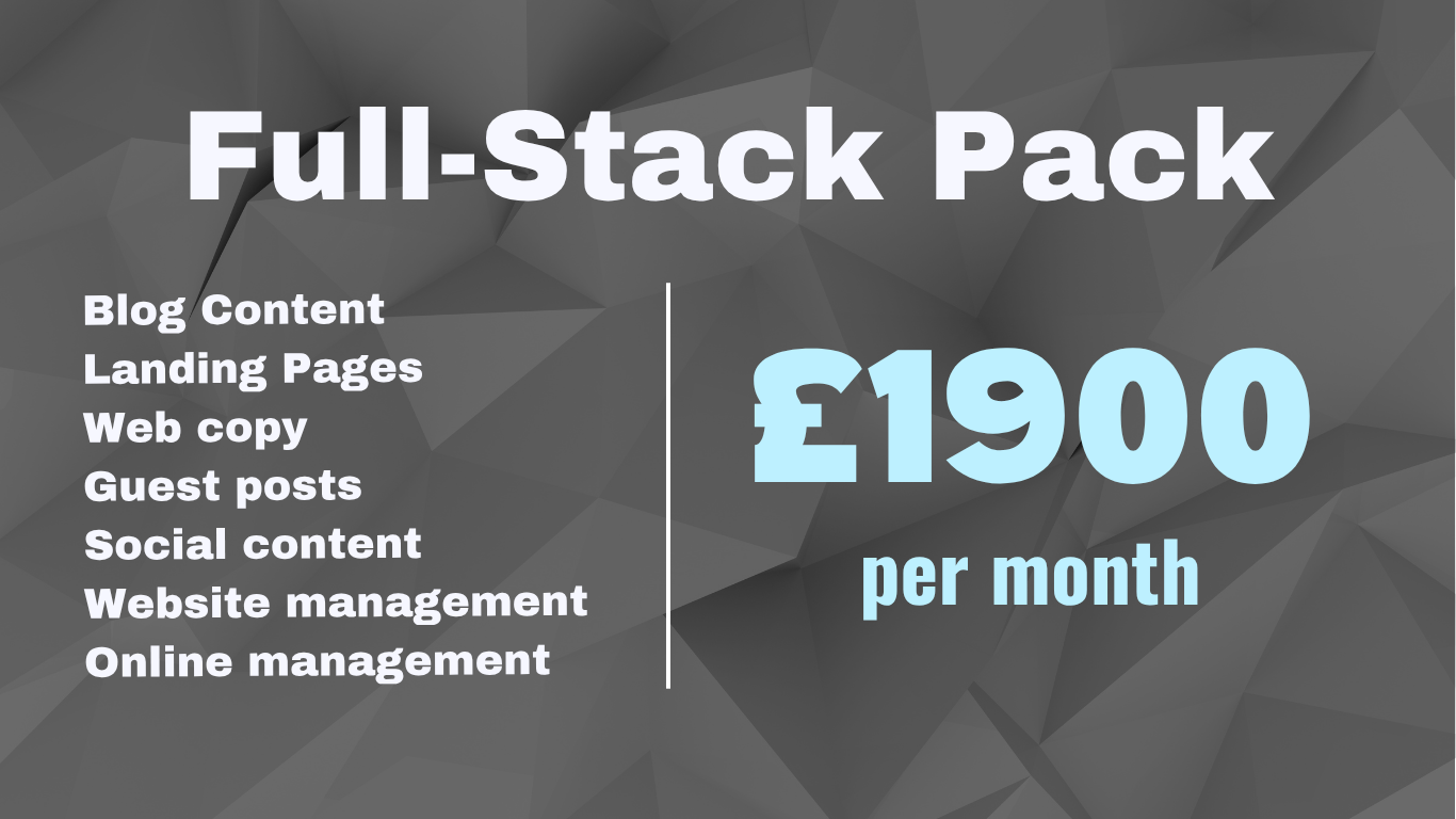 Full-Stack Pack Content Marketing Services