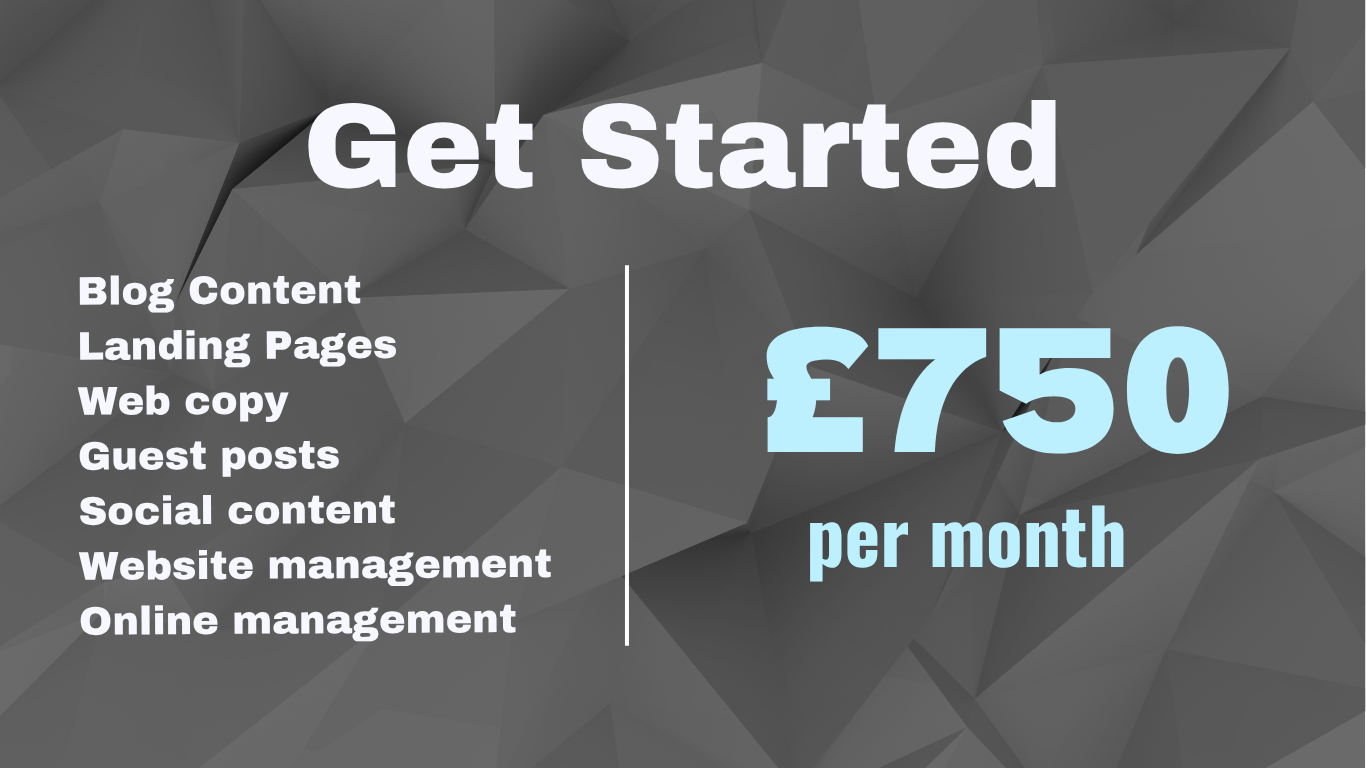 Content marketing Get Started Pricing