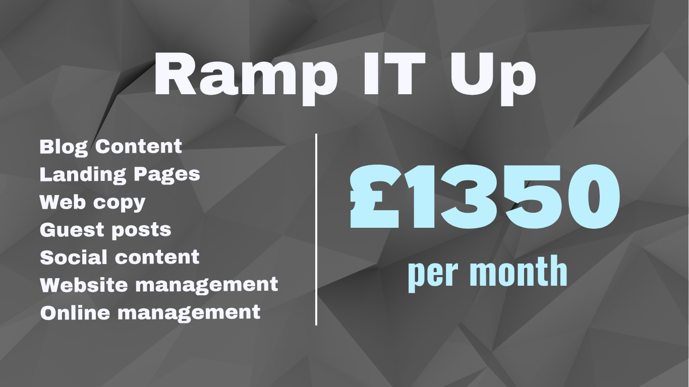 Ramp it up content marketing strategy pricing