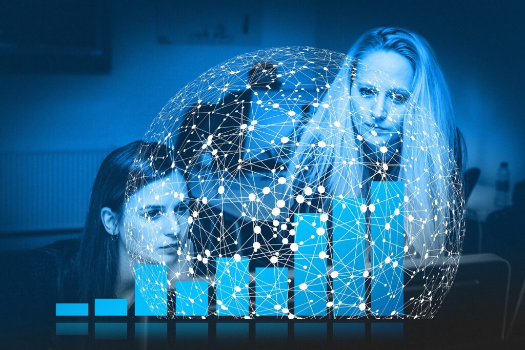 business growth. networking building