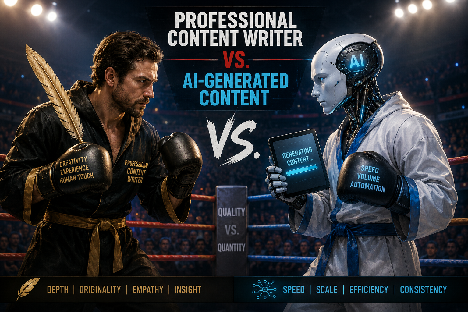 Content writer vs. AI-generated content