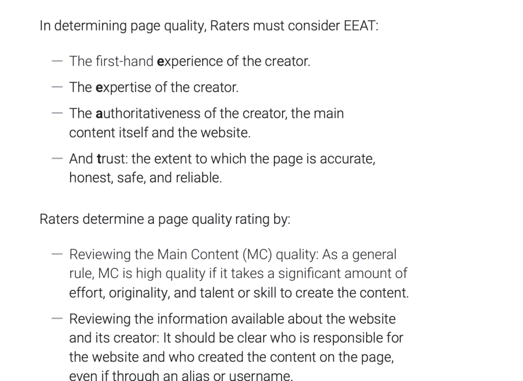 Google guidelines: SEO Content Strategy